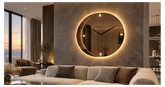 Eclissi – Horloge murale miroir ronde rétroéclairée