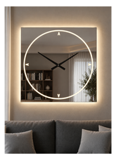Andromeda – Horloge murale miroir design LED