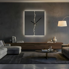 Fulmine Horloge – Horloge murale miroir design éclair LED