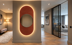 Marte – Grande horloge murale miroir verticale LED