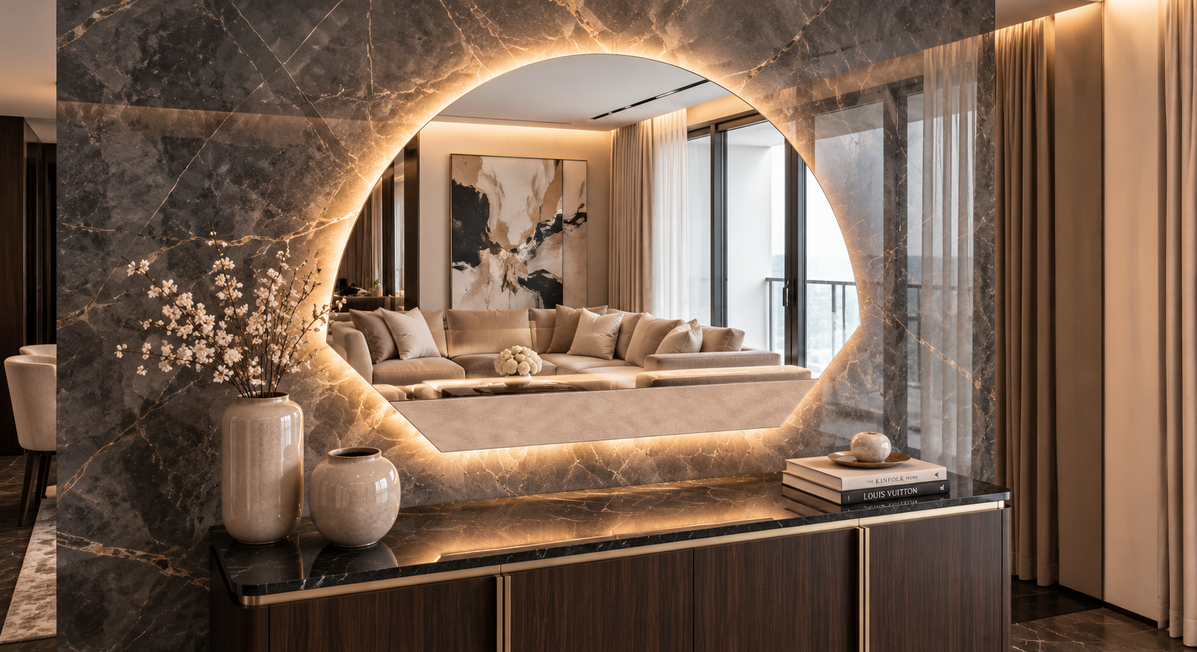 Saturno – Miroir mural décoratif personnalisable