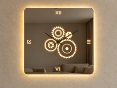Urano – Horloge murale de luxe à chiffres romains LED