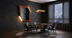 Cometa Horloge – Horloge murale miroir asymétrique