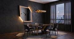 Cometa Horloge – Horloge murale miroir asymétrique