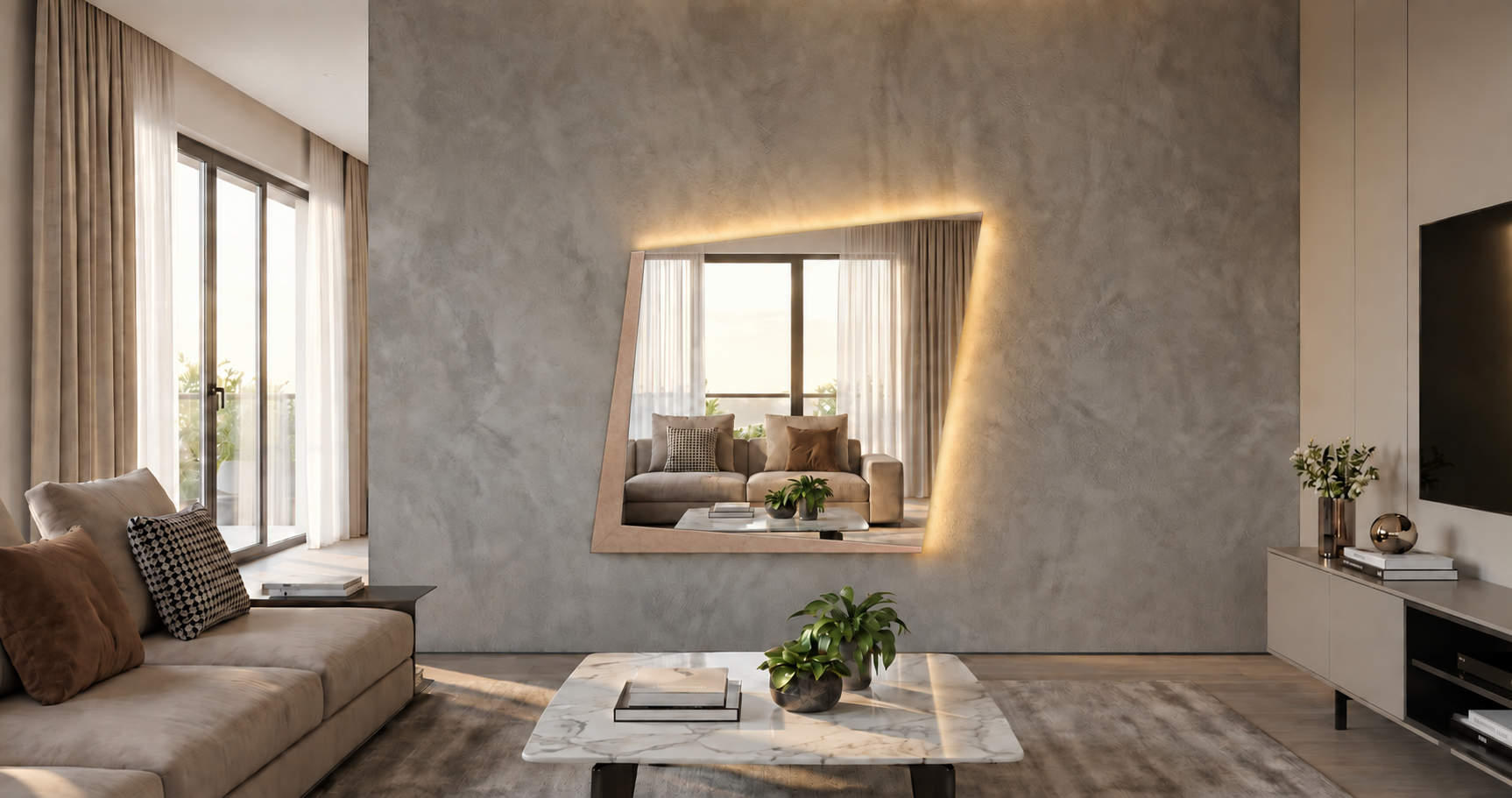 Alba – Miroir mural décoratif avec cadre