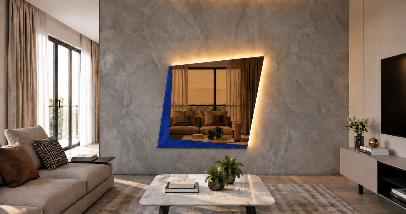 Alba – Miroir mural décoratif avec cadre