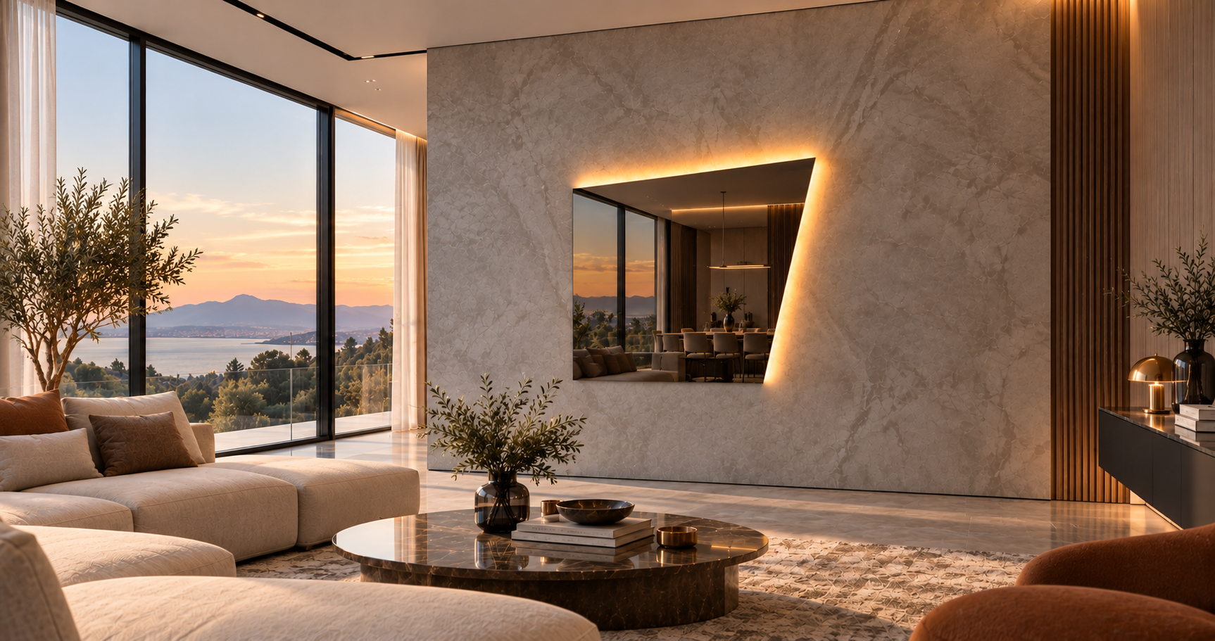 Alba – Miroir mural décoratif avec cadre