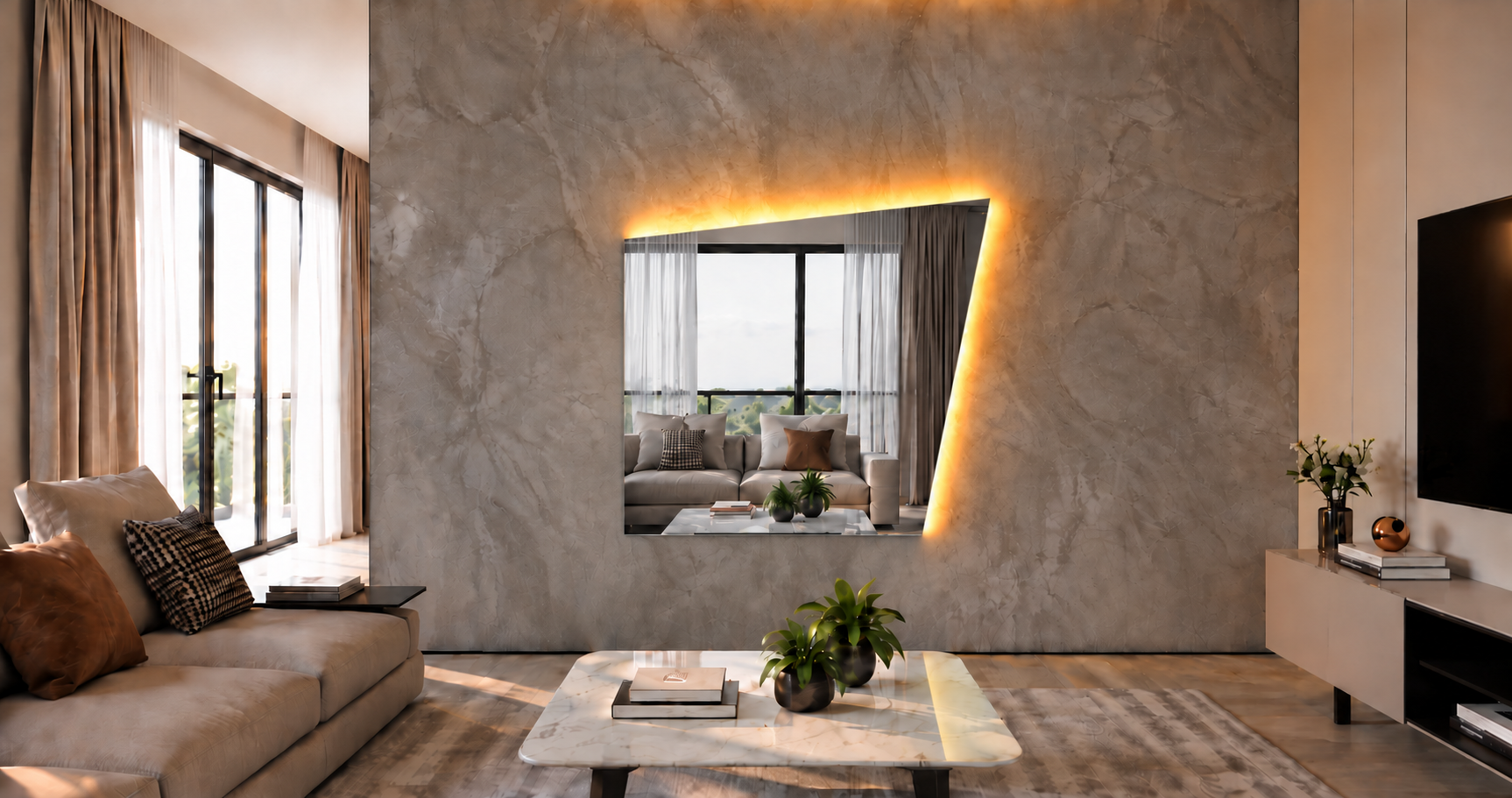 Alba – Miroir mural décoratif avec cadre