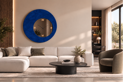 Genesi – Horloge murale circulaire avec revêtement en Alcantara
