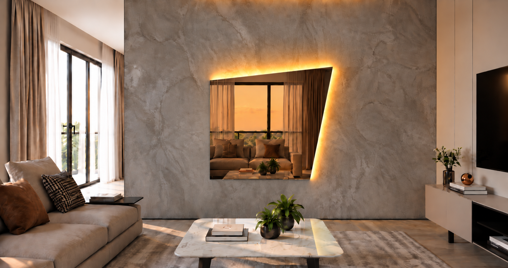 Alba – Miroir mural décoratif avec cadre