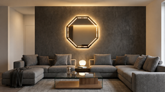 Aurora – Miroir octogonal rétroéclairé LED