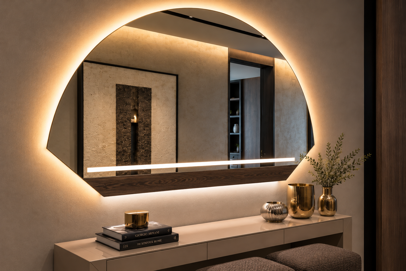 Saturno – Miroir mural décoratif personnalisable
