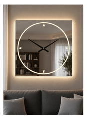 Andromeda – Horloge murale miroir design LED