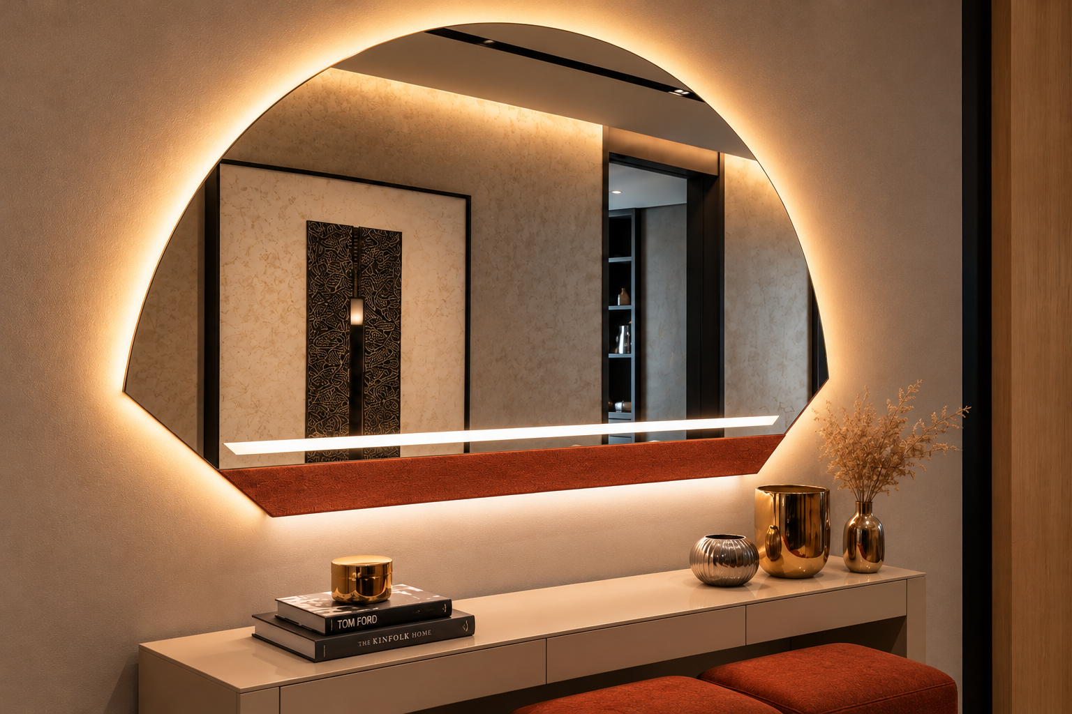 Saturno – Miroir mural décoratif personnalisable