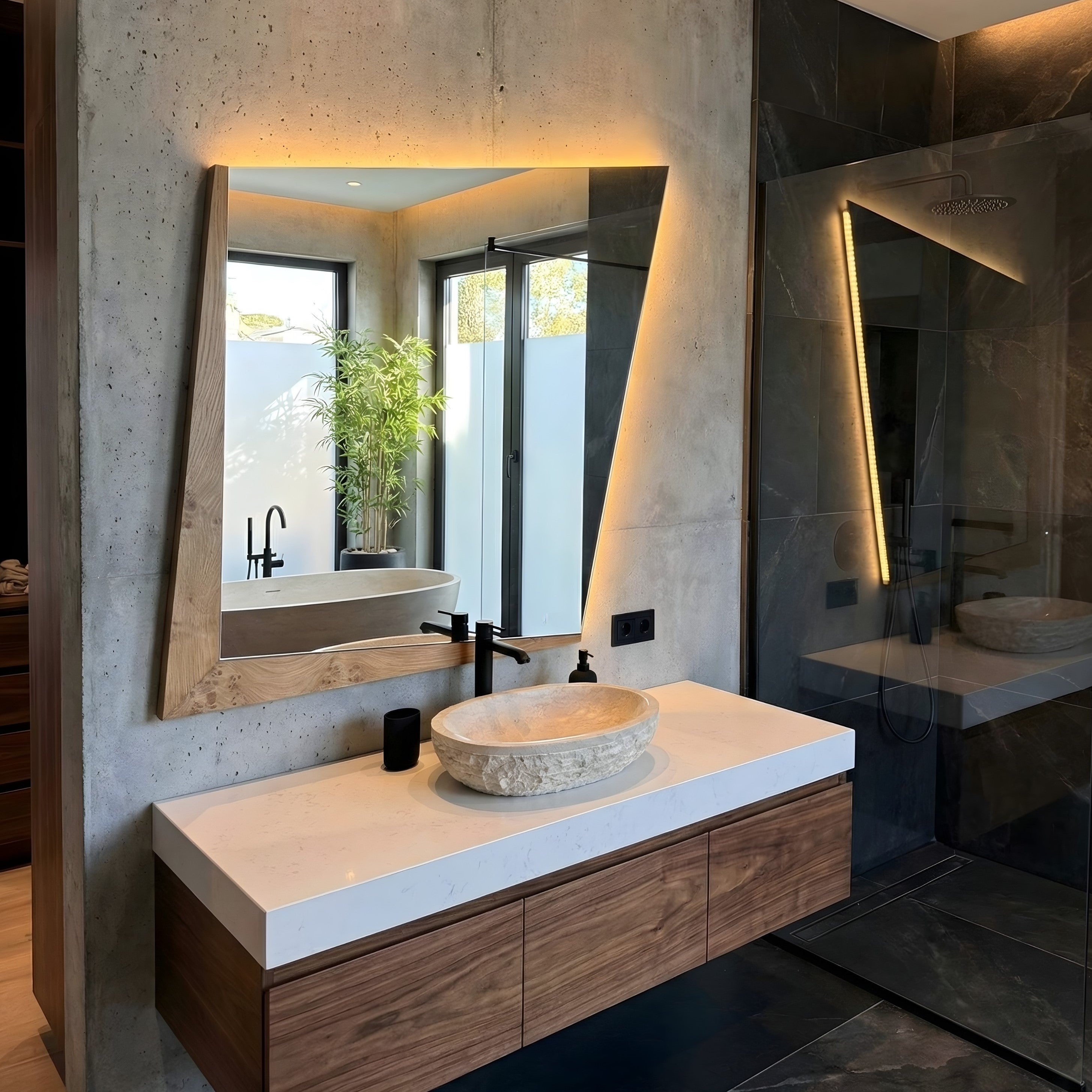 Alba – Miroir mural décoratif avec cadre