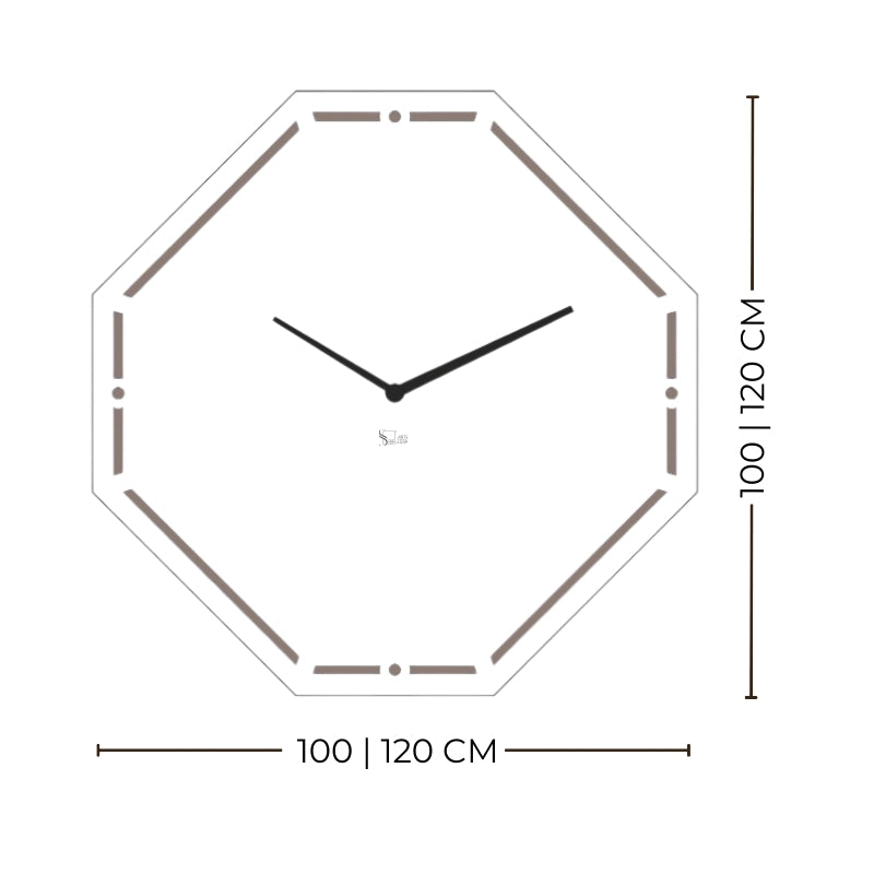 Aurora Horloge – Horloge murale octogonale miroir LED