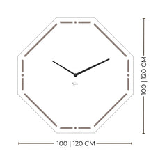 Aurora Horloge – Horloge murale octogonale miroir LED