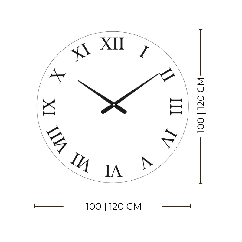 Cosmo – Horloge murale design à chiffres romains rétroéclairés