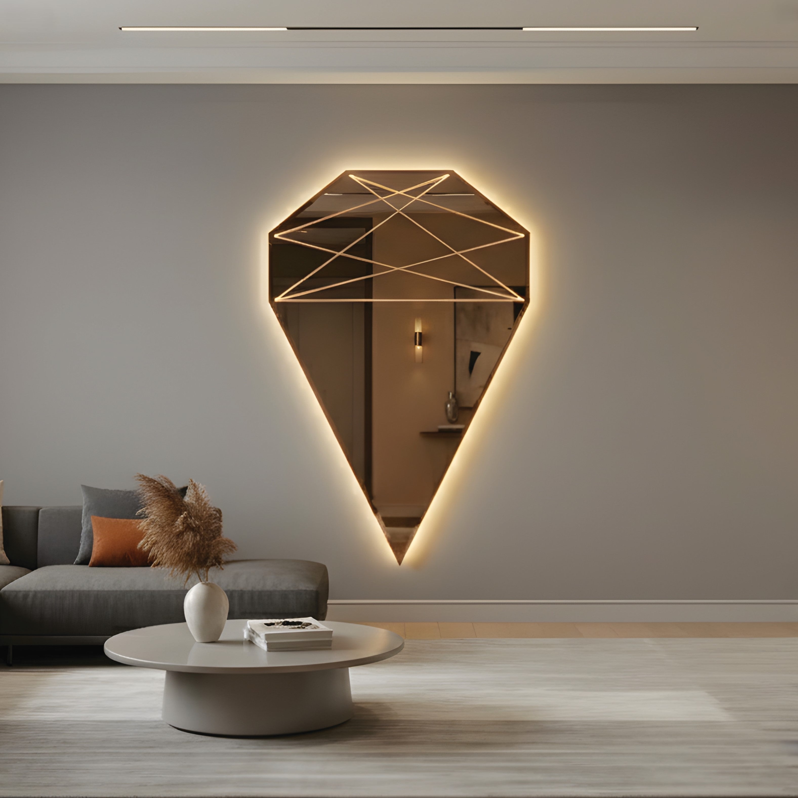 Diamante – Miroir mural design taille diamant