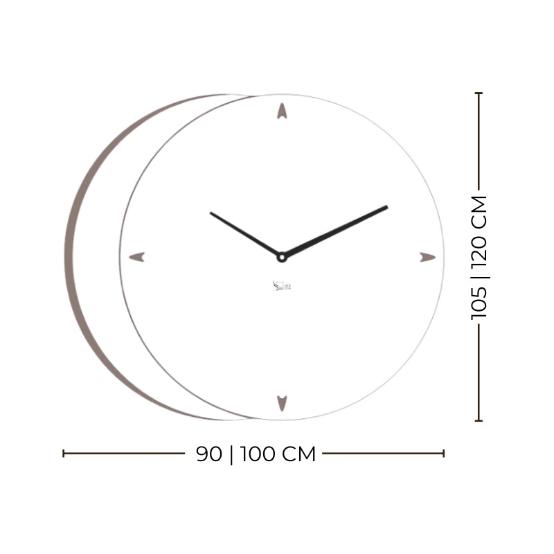 Eclissi – Horloge murale miroir ronde rétroéclairée