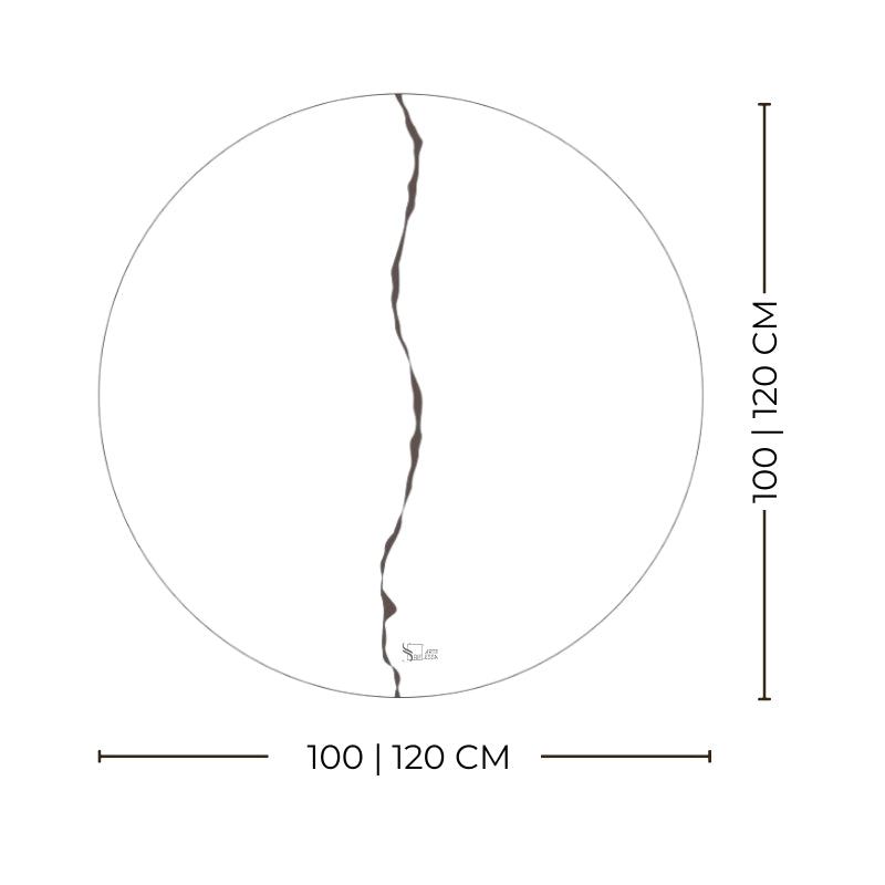 Fulmine Rotondo – Miroir rond design avec éclair LED