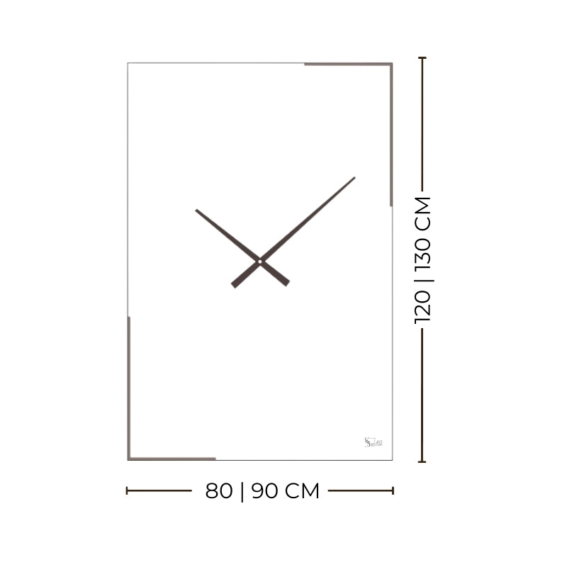 Giove Horloge – Horloge murale miroir rectangulaire LED