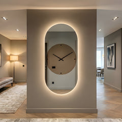 Marte – Grande horloge murale miroir verticale LED