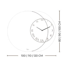 Nettuno – Horloge murale miroir ronde à cercles superposés