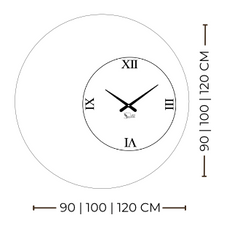 Genesi – Horloge murale circulaire avec revêtement en Alcantara