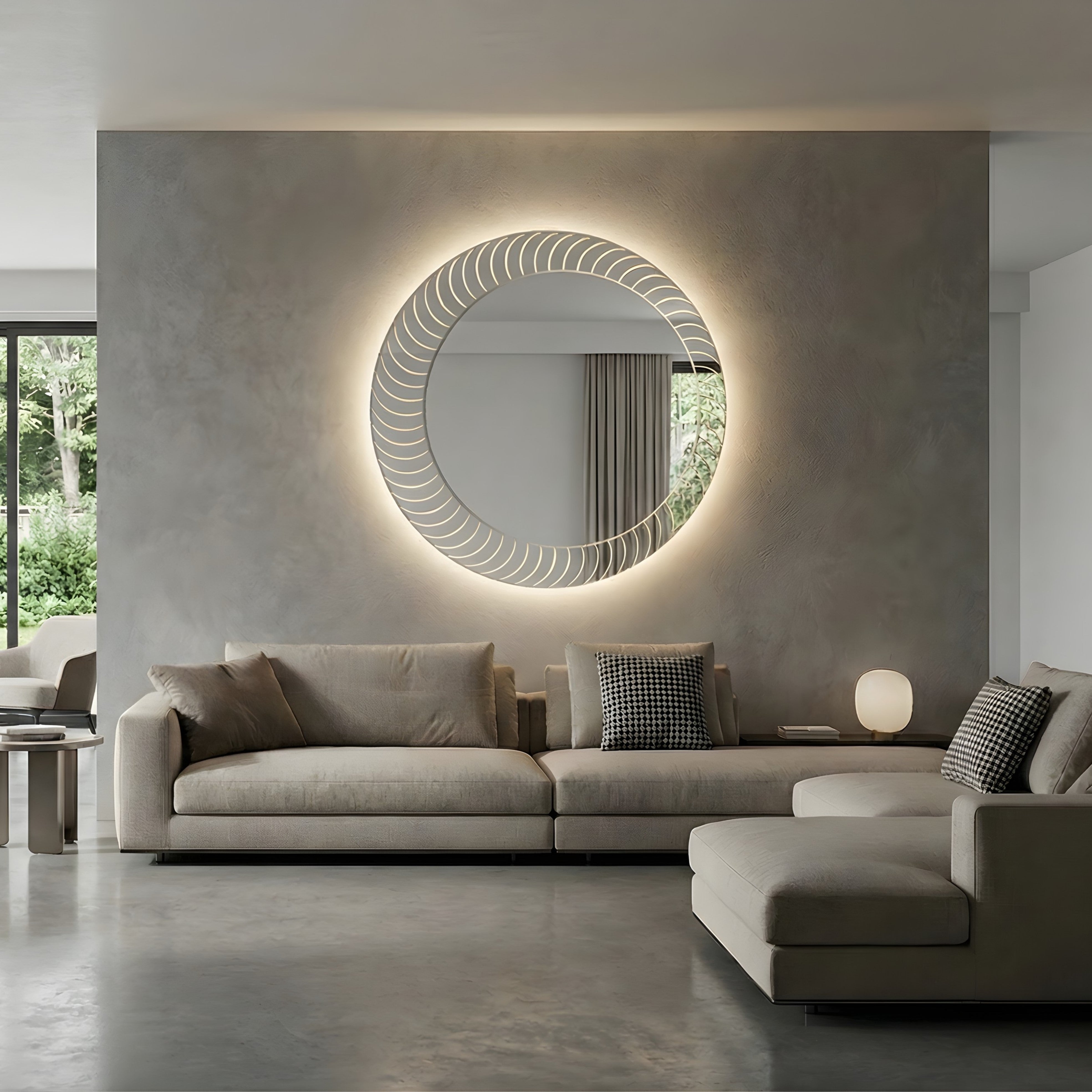 Sole – Miroir soleil rond rétroéclairé LED