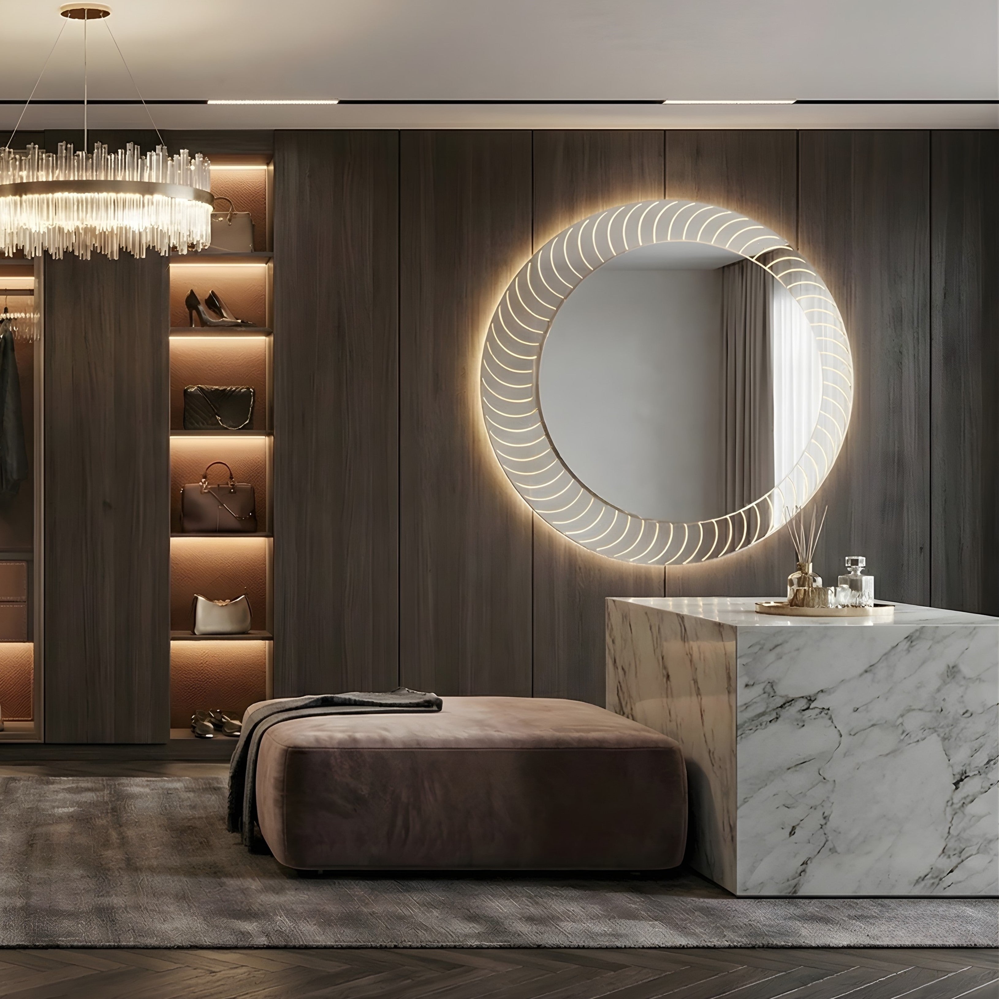 Sole – Miroir soleil rond rétroéclairé LED