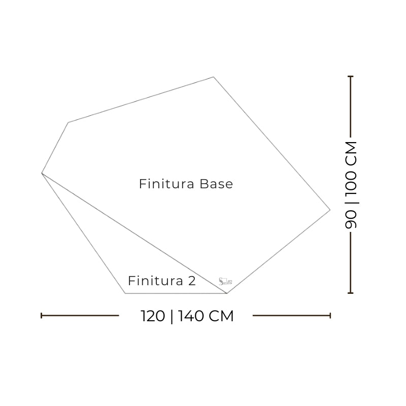 Stella – Miroir hexagonal design bicolore