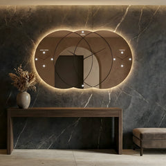Universo – Horloge murale miroir design à cercles superposés