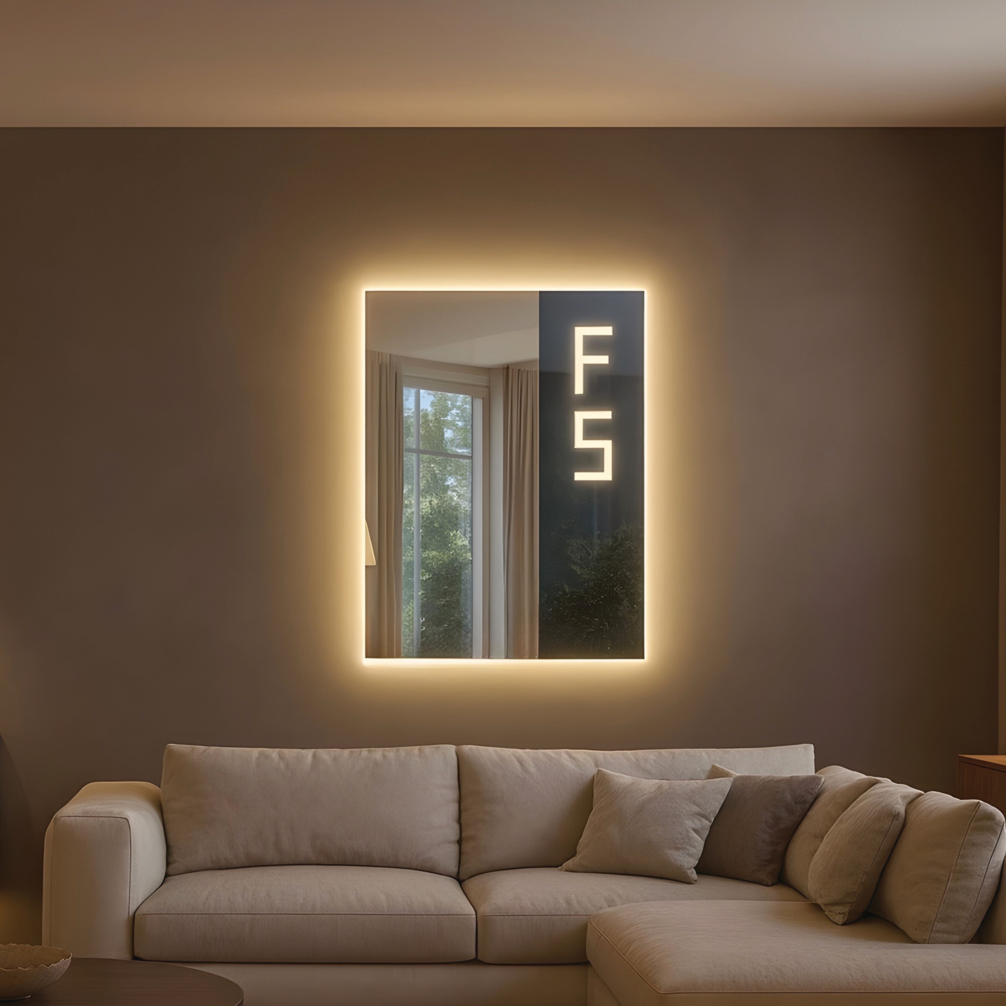 Venere – Miroir mural rétroéclairé LED de luxe
