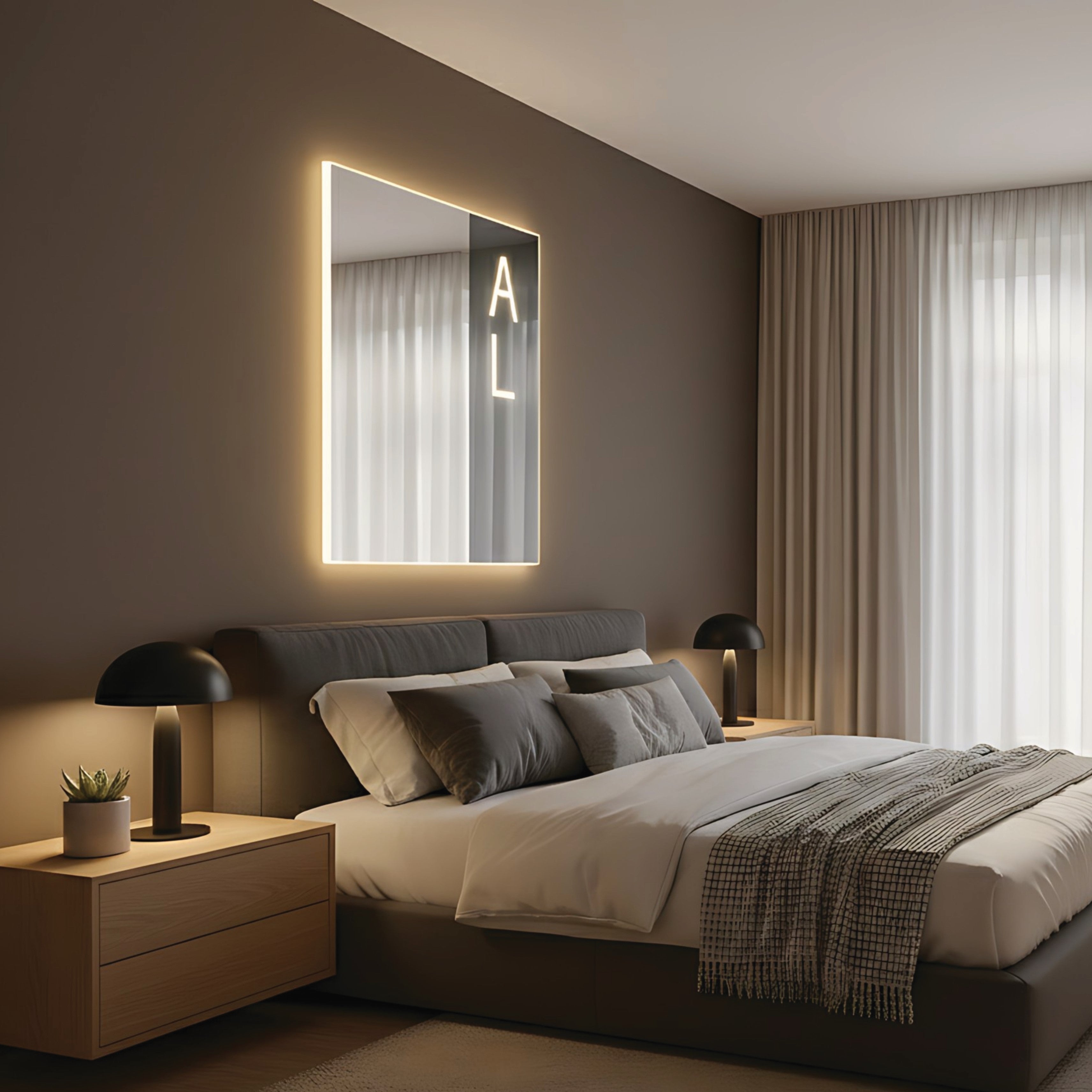 Venere – Miroir mural rétroéclairé LED de luxe